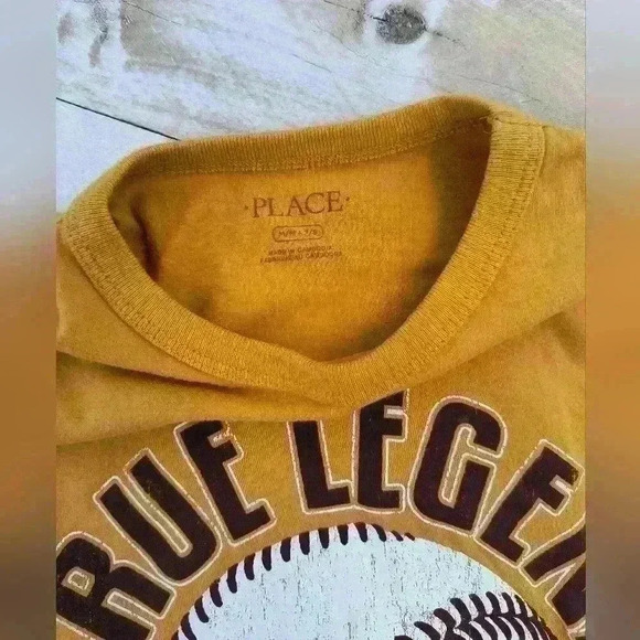 Children's Place Boys 1972 Baseball True Legend Graphics LS T-shirt Size 7/8 M - Picture 3 of 5